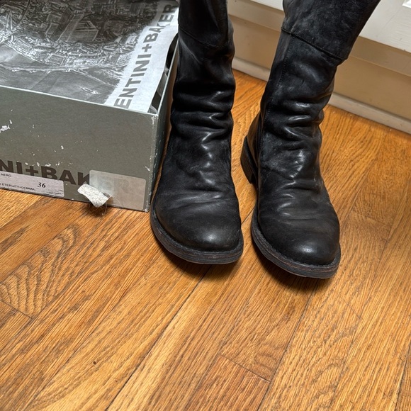Fiorentini + Baker Distressed Ella Black Moto Boots - Picture 9 of 12